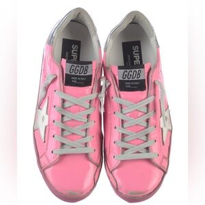 Golden Goose Pink and Silver Sneakers